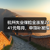 杭州失业保险金涨至2241元每月，申领补发指南（图2）